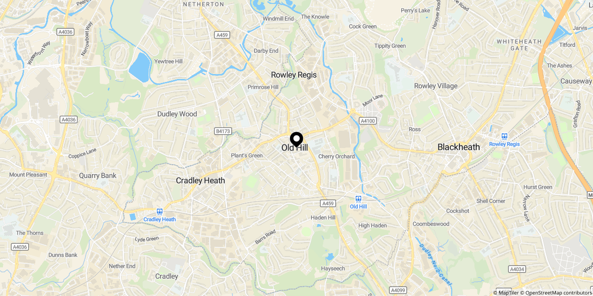 Approximate location of Vine Gardens, Cradley Heath, B64 5RN