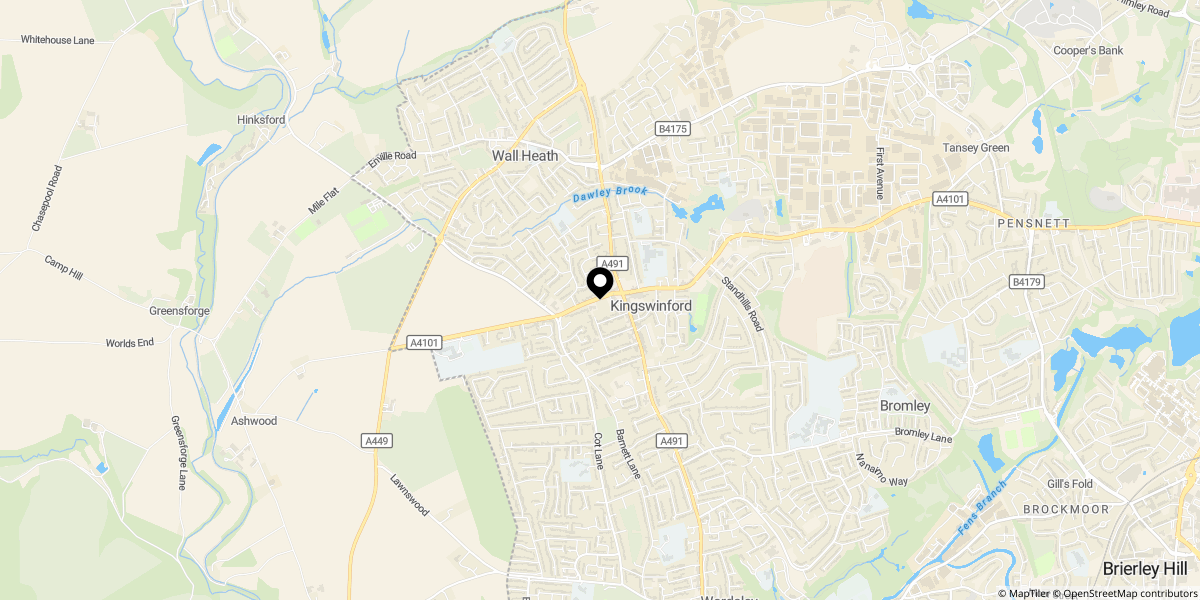 Approximate location of Summer Street, Kingswinford, DY6 9NA